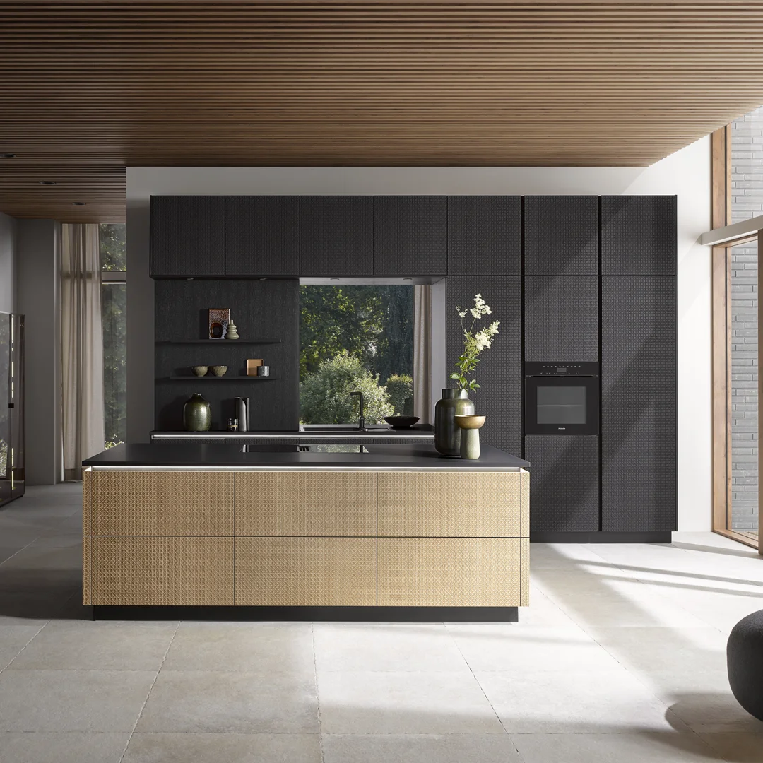 cuisine en bois tressé