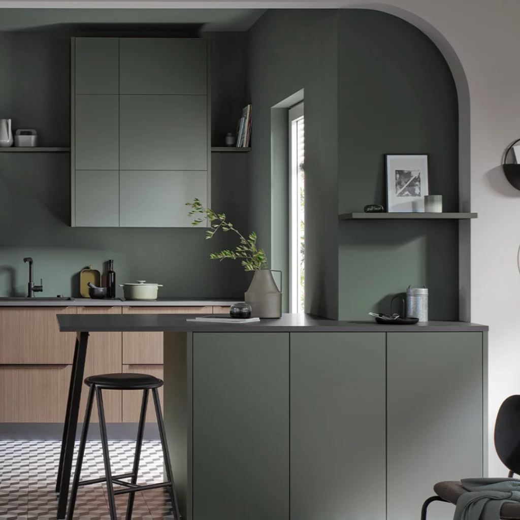 cuisine au design métallisé