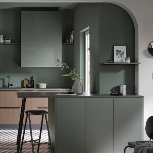 cuisine au design métallisé